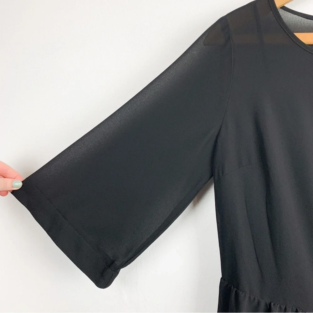 Revolve Line + Dot Celeste Black Sheer Romper Sz S - Picture 8 of 12